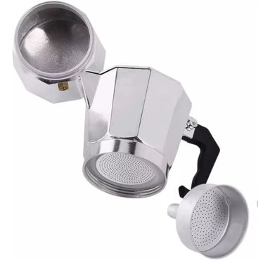 MOLEDOR ELE CTRICO DE CAFE  + CAFETERA ITALIANA GRECA 3 TAZAS COLOR GRIS - 4