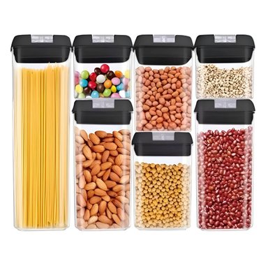 SET 7 CONTENEDORES COCINA DESPENSA PARA ALIMENTOS ALTA CALIDAD - 1