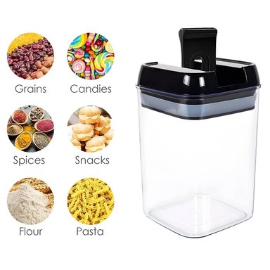 SET 7 CONTENEDORES COCINA DESPENSA PARA ALIMENTOS ALTA CALIDAD - 5