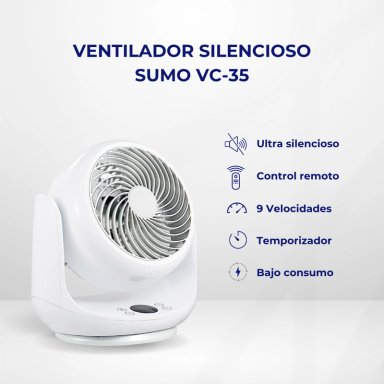 VENTILADOR SILENCIOSO SUMO 42 WATTS CON CONTROL REMOTO VC-35 - 3