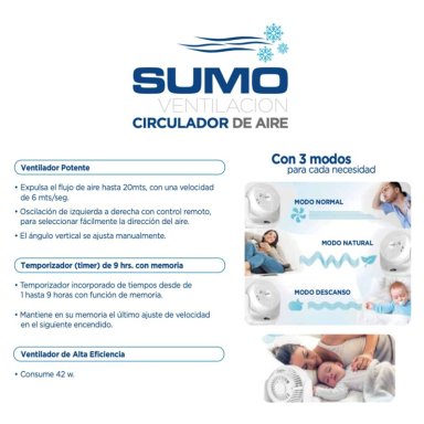 VENTILADOR ULTRA SILENCIOSO CON CONTROL REMOTO VC-35 - 4