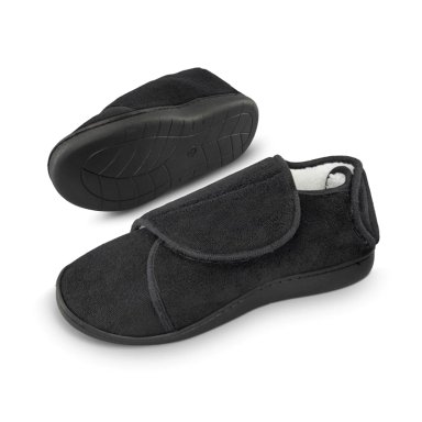 PANTUFLAS UNISEX SWISS NATURE LABS NEGRO COMFY WRAPS AJUSTABLES UNITARIA - 2
