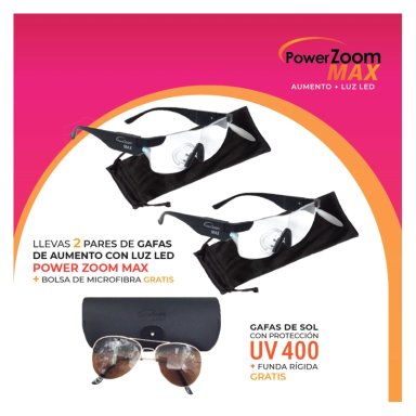 POWER ZOOM MAX GAFAS CON LUCES LED INTEGRADAS - 2