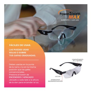 POWER ZOOM MAX GAFAS CON LUCES LED INTEGRADAS - 5