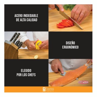 SET DE CUCHILLOS DE COCINA PROFESIONALES INCLUYE AFILADOR 10 PIEZAS - 8