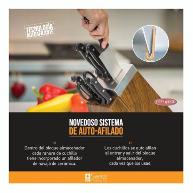 SET DE CUCHILLOS DE COCINA PROFESIONALES INCLUYE AFILADOR 10 PIEZAS - 9