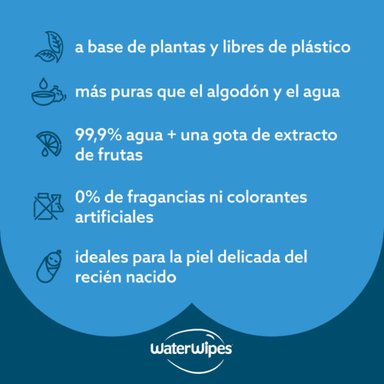 TOALLITAS HÚMEDAS BIODEGRADABLES WATERWIPES 720 UND - 5