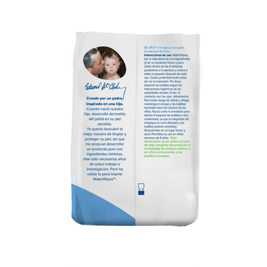 TOALLITAS HÚMEDAS BIODEGRADABLES 3X60 UNS WATERWIPES 180 UND - 3