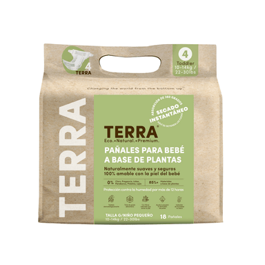 PAÑALES TERRA BIODEGRADABLES 18 UND TALLA G - 2