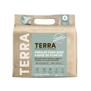 PAÑALES TERRA BIODEGRADABLES 14 UND TALLA XXG - 2