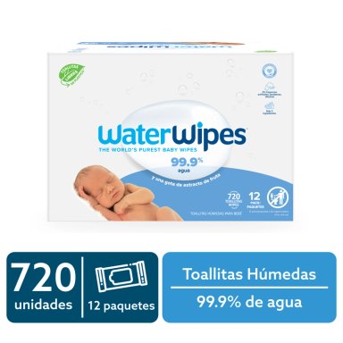 TOALLITAS HÚMEDAS BIODEGRADABLES WATERWIPES 720 UND - 1