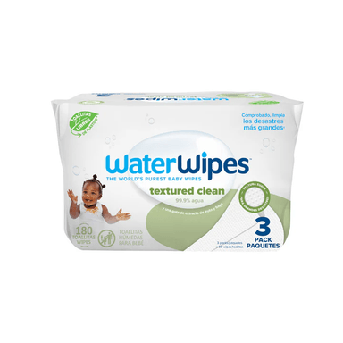 TOALLITAS HUMEDAS WATERWIPES TEXTURED CLEAN 3X60 UNIDADES - 1