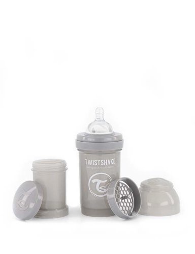 MAMADERA TWISTSHAKE ANTI-CÓLICO 180ML PASTEL GRIS - 1