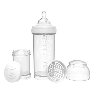MAMADERA TWISTSHAKE ANTI-CÓLICO 260ML BLANCO - 1
