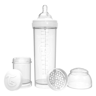 MAMADERA TWISTSHAKE ANTI-CÓLICO 330ML BLANCO - 1