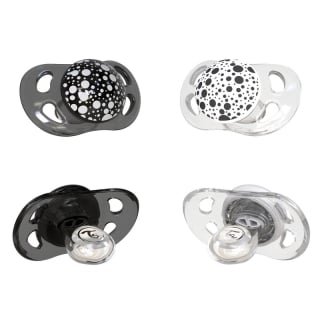 CHUPETES TWISTSHAKE 0-6M 2 UNS NEGRO NEGRO BLANCO - 1