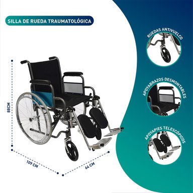 SILLA DE RUEDAS TRAUMATOLOGICA PLUS - 2