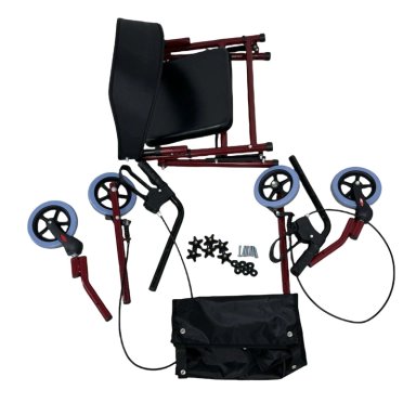 ANDADOR BURRO ORTOPE DICO 4 RUEDAS ASIENTO Y CANASTO - 8