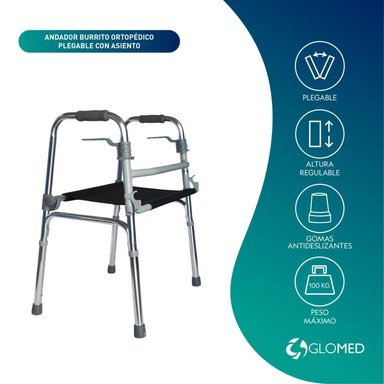 ANDADOR MAXCARE APA010 PLEGABLE CON ASIENTO - 2