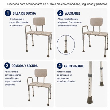 SILLA MAXCARE SBT010 TRANSFERENCIA BAÑO TINA 3 CUERPOS - 3