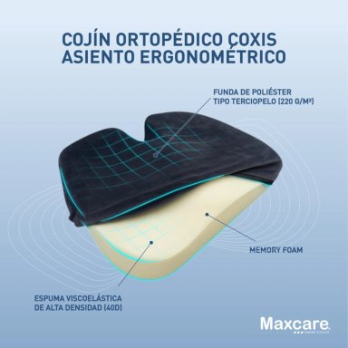 COJIN ORTOPE DICO COXIS ERGONOME TRICO 44,5 X 36 X 6,8 CM - 3