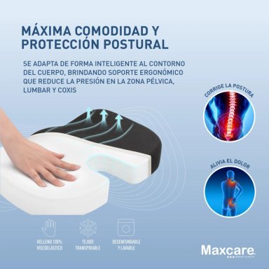 COJIN ORTOPE DICO COXIS ERGONOME TRICO 44,5 X 36 X 6,8 CM - 4