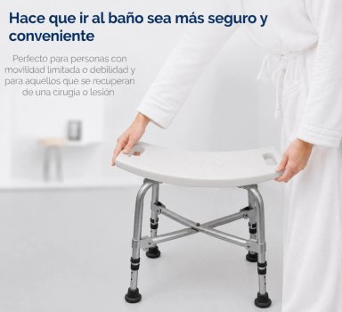 SILLA DE BAÑO DUCHA RECTANGULAR BARIATRICA - 4