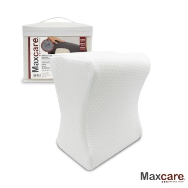ALMOHADA MAXCARE ARM012 COJÍN SEPARADOR RODILLA/PIERNA VISCOELASTICO 40 X 21 CM BLANCO - 1