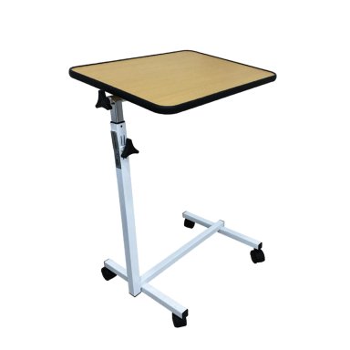 MESA CON RUEDAS AJUSTABLE PARA CAMA CLINICA CAFE . - 3