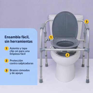 BAÑO GLOMED WCP022 PORTÁTIL WC PLEGABLE ESMALTADO 51CM - 4