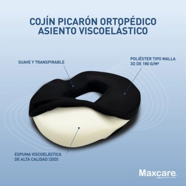 COJIN PICARON ORTOPE DICO ASIENTO VISCOELASTICO 44X35X7 - 3