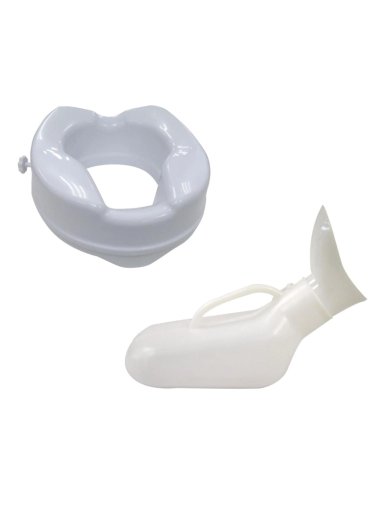 PACK GLOMED C-ABSUPMB URINARIO PLÁSTICO MIXTO BLANCO + ALZA BAÑO WC - 1