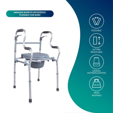 ANDADOR MAXCARE APB010 BURRITO PLEGABLE CON BAÑO 3 EN 1 - 3
