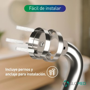 BARRA MAXCARE BBAPDI SEGURIDAD BAÑO ANGULAR MURO-PISO DOBLE IZQUIERDA - 4