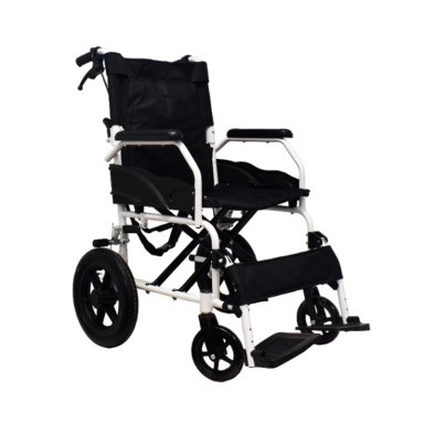SILLA DE RUEDAS DE TRANSPORTE GERIATRICA ULTRA LIVIANA GRIS - 1