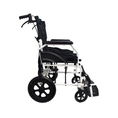 SILLA DE RUEDAS DE TRANSPORTE GERIATRICA ULTRA LIVIANA GRIS - 2