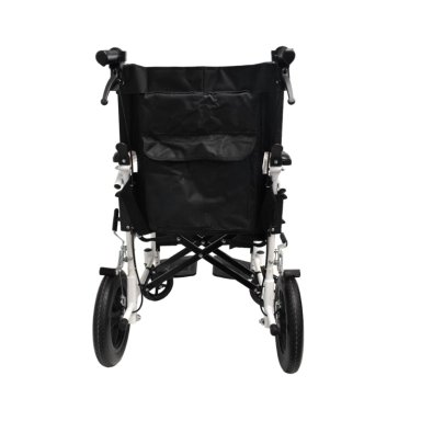SILLA DE RUEDAS DE TRANSPORTE GERIATRICA ULTRA LIVIANA GRIS - 4