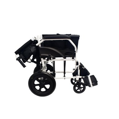 SILLA DE RUEDAS DE TRANSPORTE GERIATRICA ULTRA LIVIANA GRIS - 5