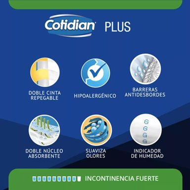 PAÑAL ADULTO COTIDIAN PLUS 36 UNID G - 3