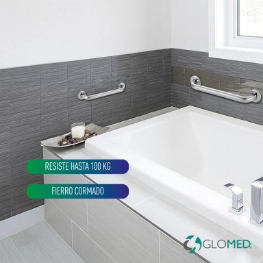 BARRA DE SEGURIDAD BAÑO CROMADA 40 CM - 4