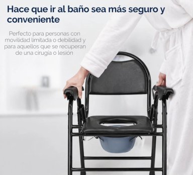 SILLA DE BAÑO WC PLEGABLE PORTATIL PRO - 4