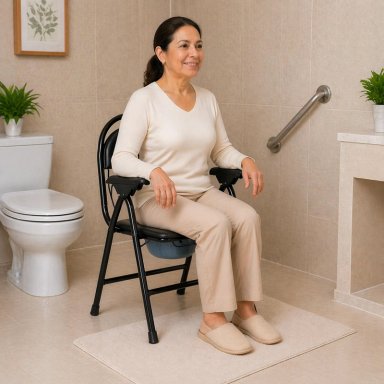 SILLA DE BAÑO WC PLEGABLE PORTATIL PRO - 5