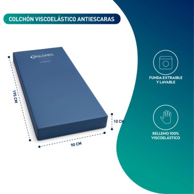 COLCHON CLINICO VISCOELASTICO ANTIESCARAS 195 X 90 X 15 CM - 2