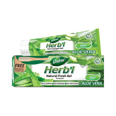 PACK DABUR AMLA PASTA DENTAL HERB'L ALOE VERA GEL + CEPILLO DE DIENTES - 1