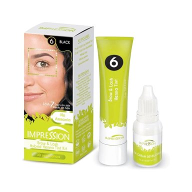 IMPRESSION KIT HAIR TINTURA CEJAS Y PESTAÑAS NEGRO 15ML - 1