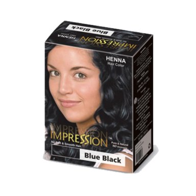 IMPRESSION HENNA HAIR EN COLOR NEGRO AZULADO 10 GR X 6 SACHETS - 1