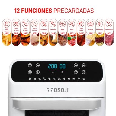 FREIDORA DE AIRE Y HORNO DE PIZZA OSOJI 12 LTS AIR FRYER - 6