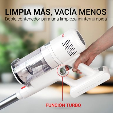 ASPIRADORA VERTICAL INALÁMBRICA D300 PLUS - 650W - 3