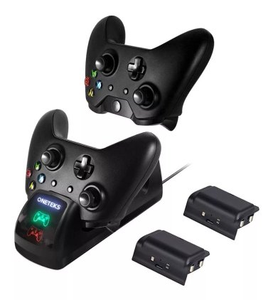 BASE CARGADOR MANDO XBOX ONE CONTROL JOYSTICK +2 BATERIAS - 1
