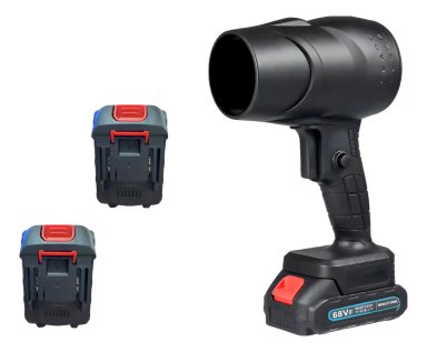 SOPLADOR INALAMBRICO 1050W TURBINA POTENTE BATERIA 18V THEK NEGRO - 1
